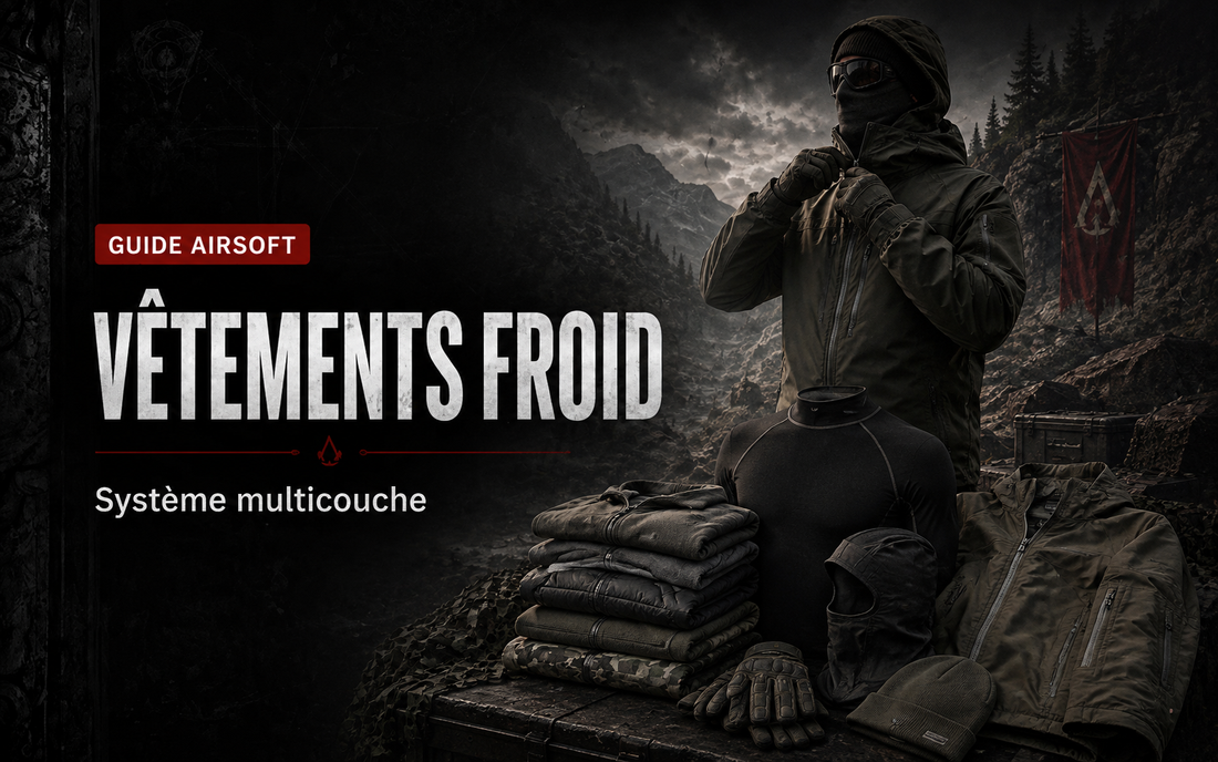 Vêtements Airsoft par temps froid : système multicouche