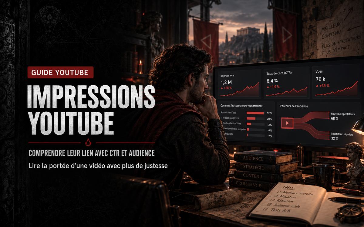 Impressions YouTube : comprendre leur lien avec CTR et audience