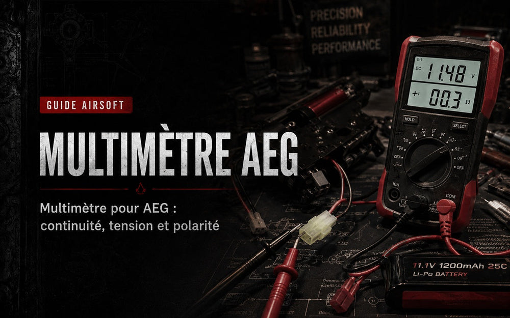Multimètre pour AEG : continuité, tension et polarité