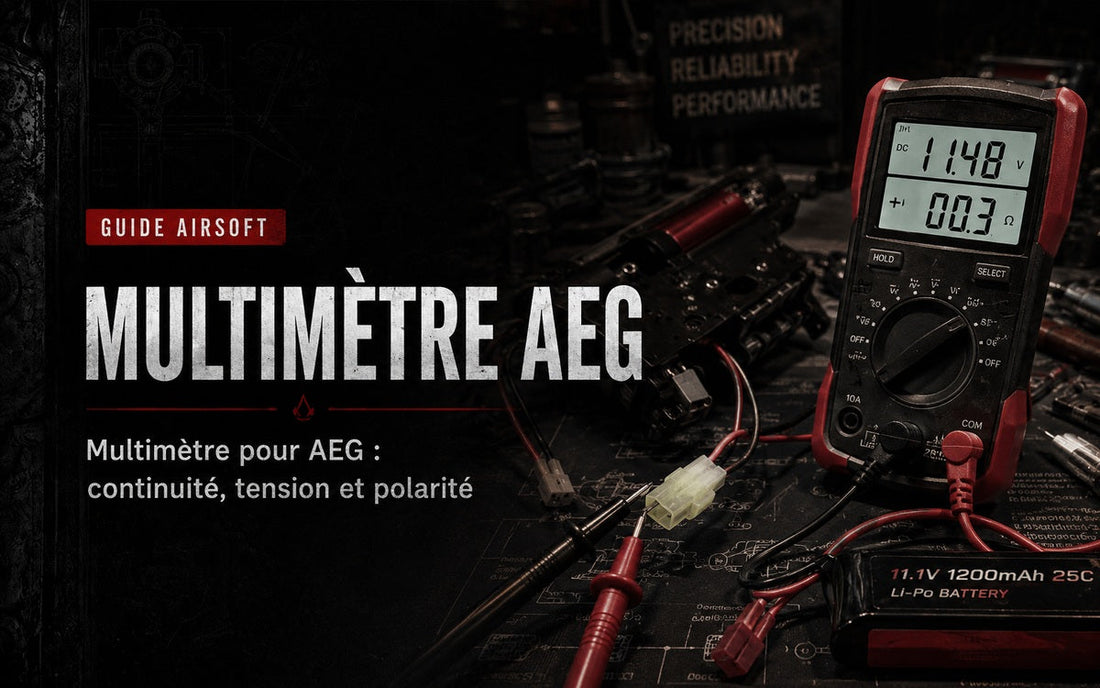 Multimètre pour AEG : continuité, tension et polarité