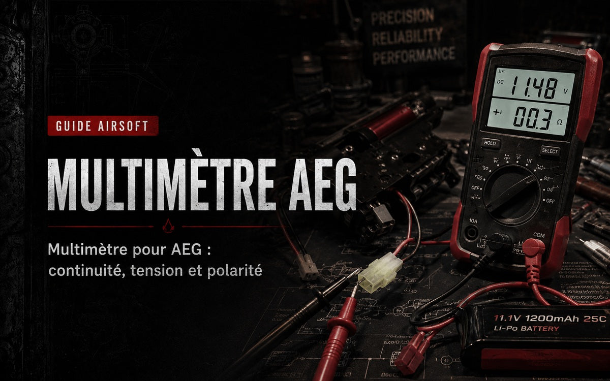 Multimètre pour AEG : continuité, tension et polarité
