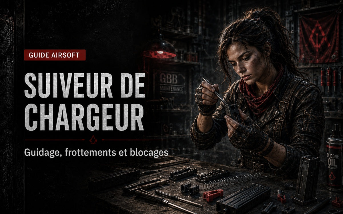 Follower de chargeur GBB : guidage des billes, usure et remplacement