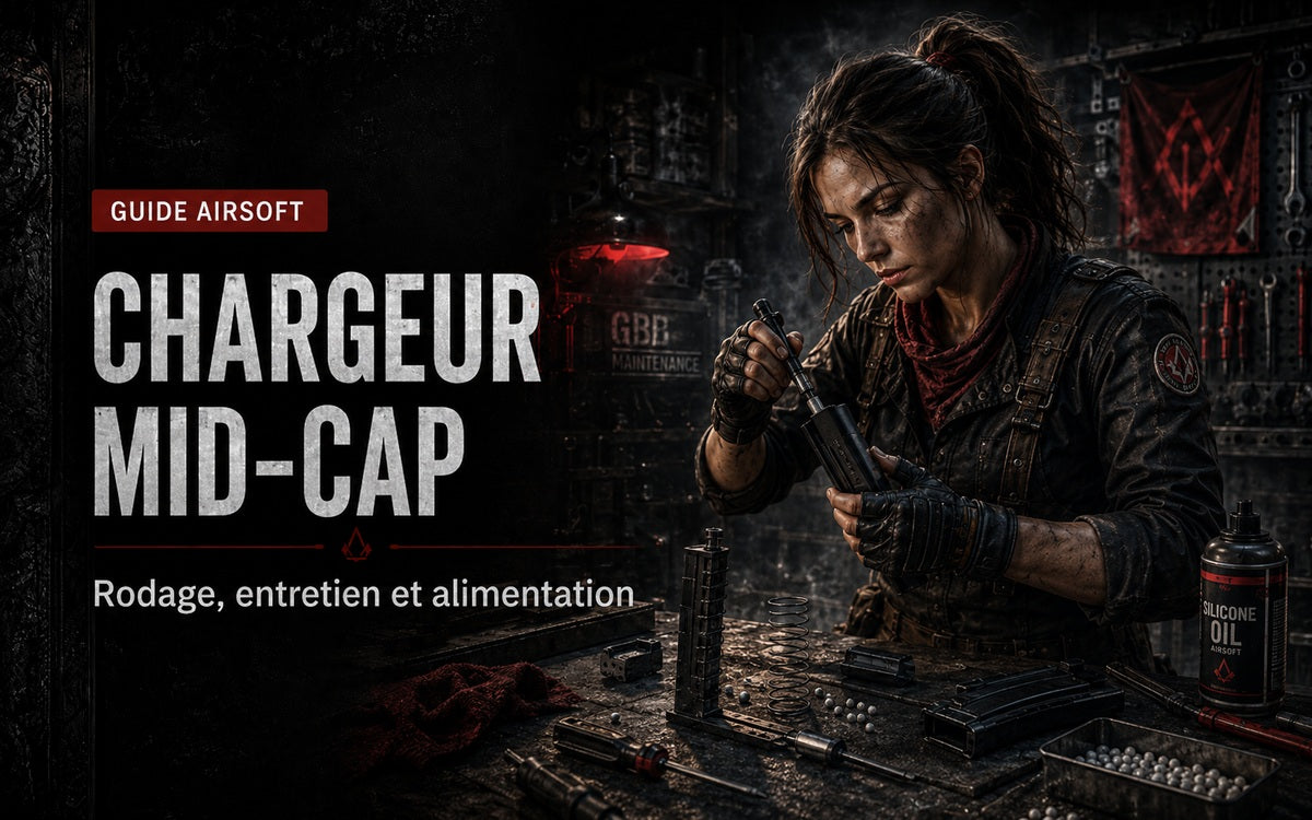 Chargeur mid-cap Airsoft : ressort, nettoyage et rodage