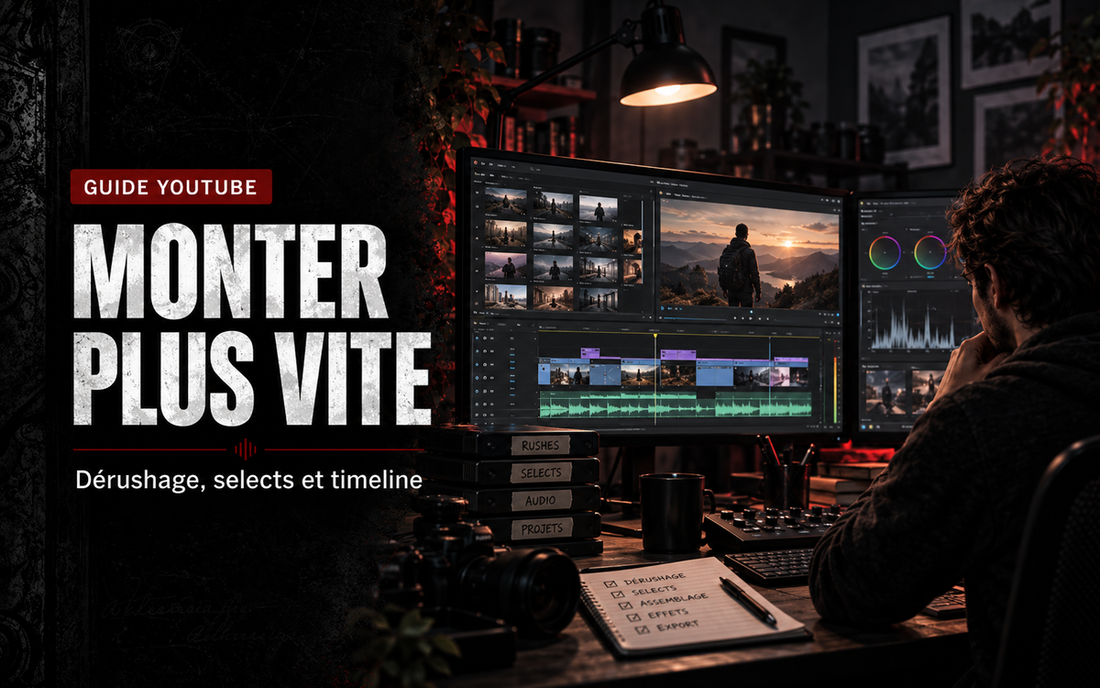 Monter plus vite sur YouTube : dérushage, selects et timeline
