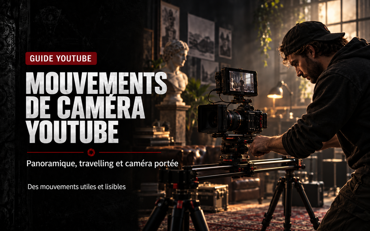 Mouvements de caméra YouTube : panoramique, travelling et caméra portée