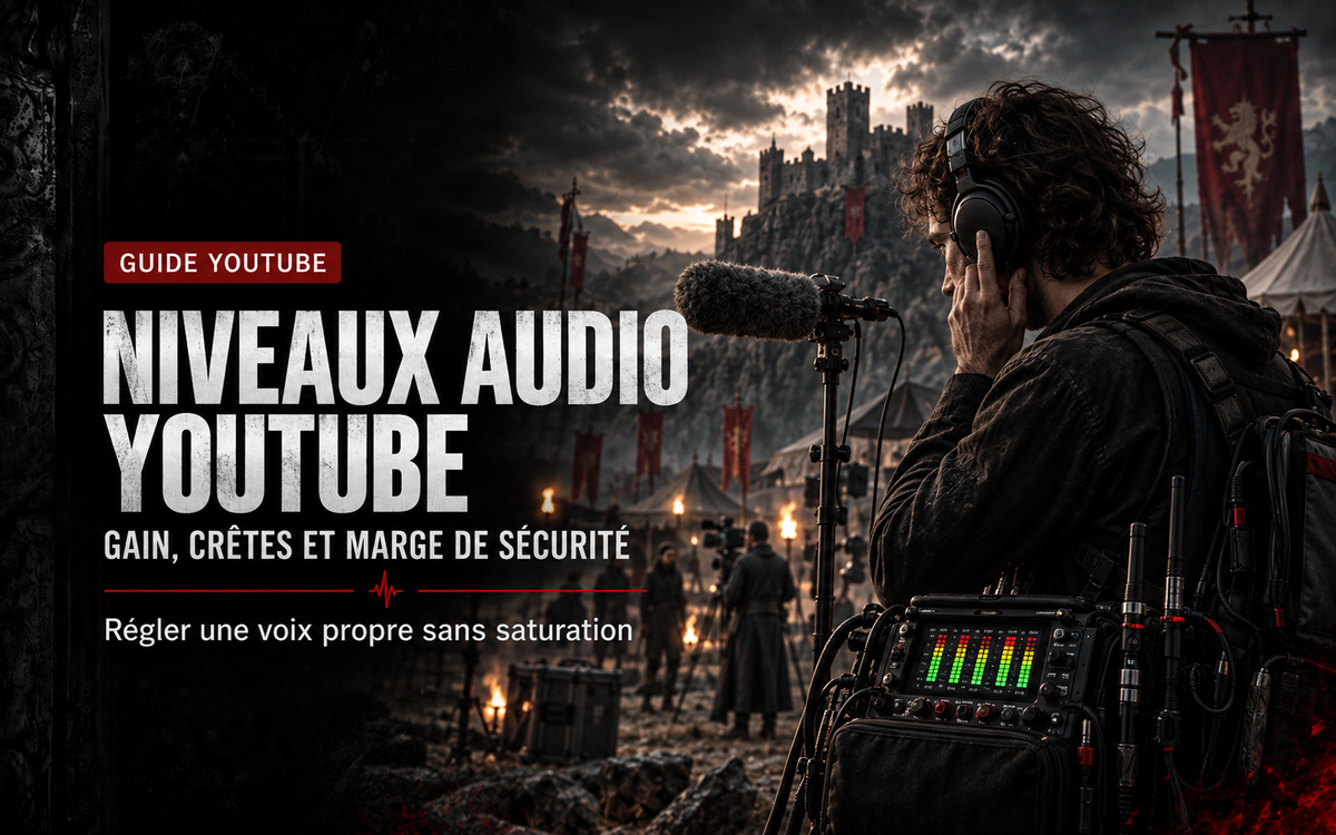 Niveaux audio YouTube : gain, crêtes et marge de sécurité