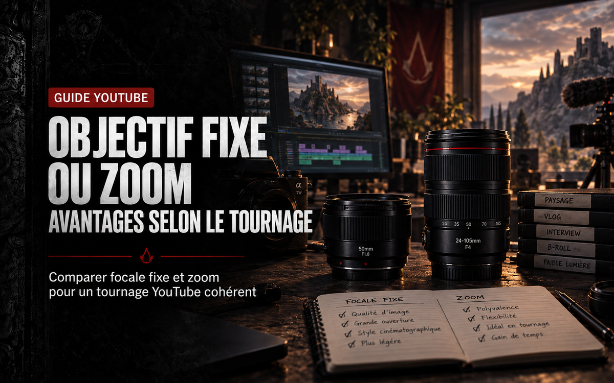 Objectif fixe ou zoom pour YouTube : avantages selon le tournage