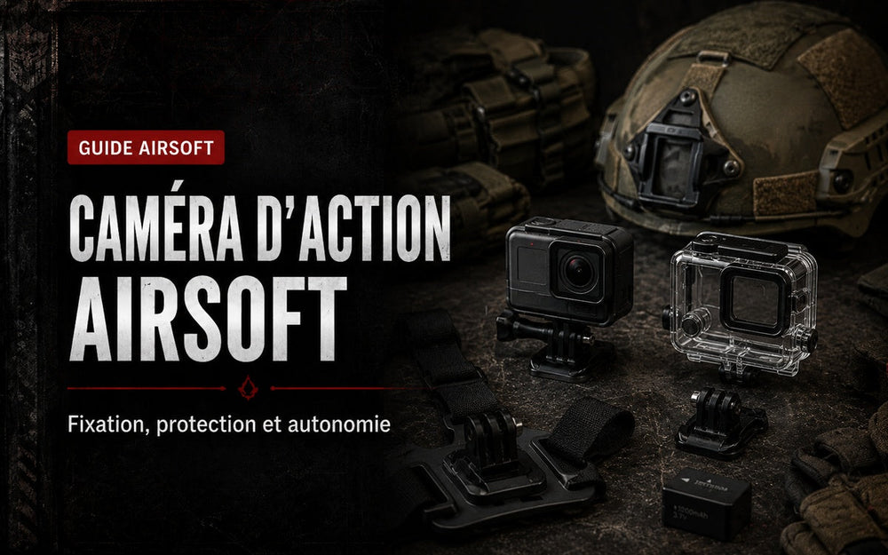Caméra d’action en Airsoft : fixation, protection et autonomie