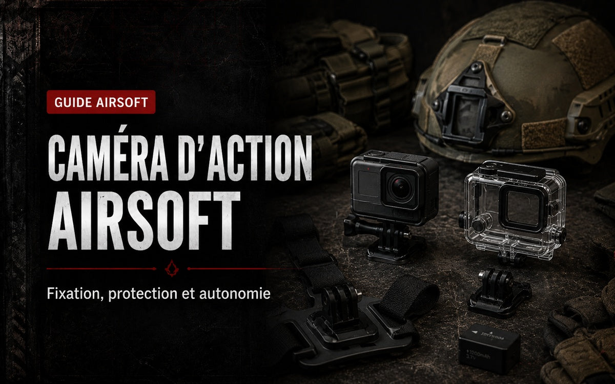 Caméra d’action en Airsoft : fixation, protection et autonomie