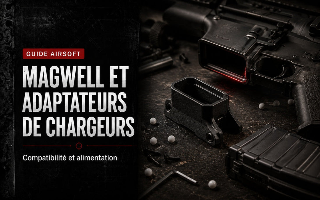 Magwell et adaptateurs de chargeurs Airsoft : compatibilité et alimentation