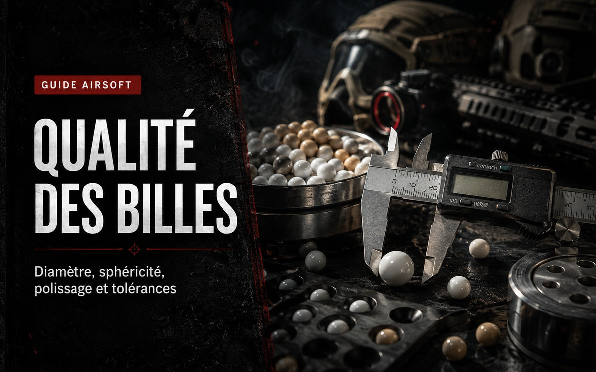 Qualité des billes Airsoft : diamètre, sphéricité, polissage et tolérances