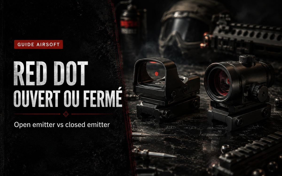 Red dot ouvert ou fermé en Airsoft : open emitter vs closed emitter