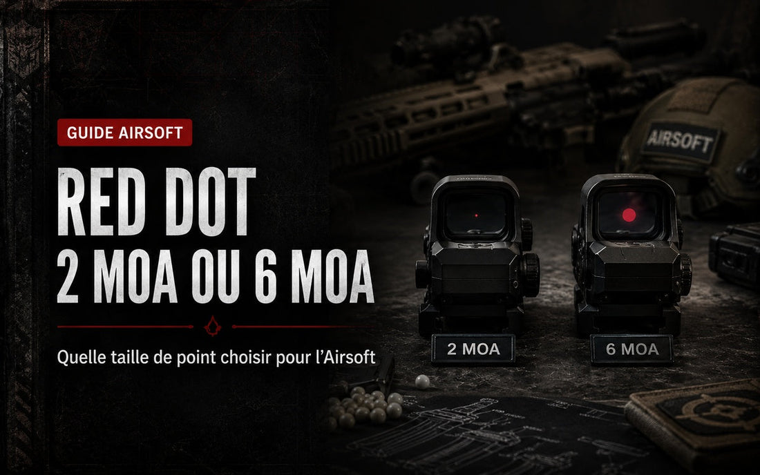 Red dot 2 MOA ou 6 MOA en Airsoft : quelle taille de point choisir ?