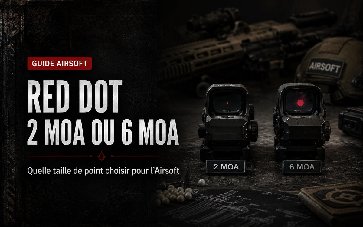 Red dot 2 MOA ou 6 MOA en Airsoft : quelle taille de point choisir ?