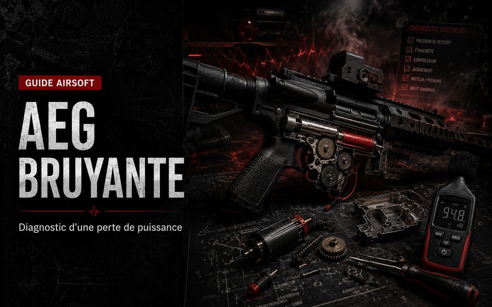 AEG bruyante ou en perte de puissance : méthode de diagnostic Airsoft