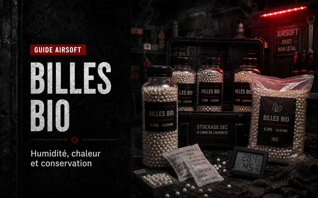 Stocker des billes biodégradables Airsoft : humidité, chaleur et conservation