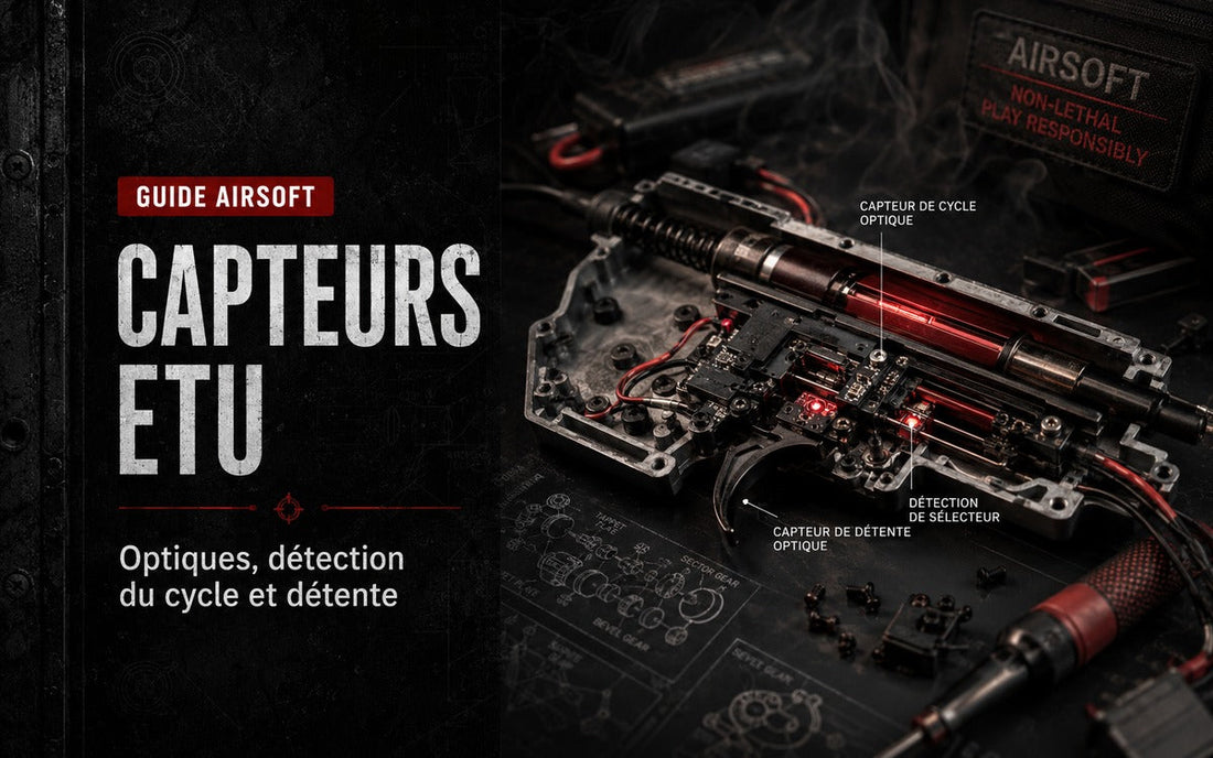 Capteurs ETU Airsoft : optiques, détection du cycle et détente