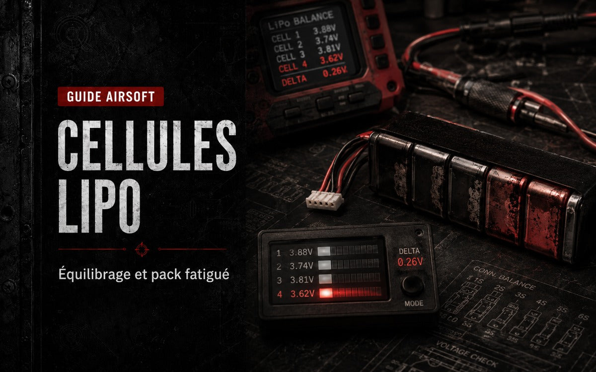 Déséquilibre des cellules LiPo Airsoft : comprendre l’équilibrage et repérer un pack fatigué