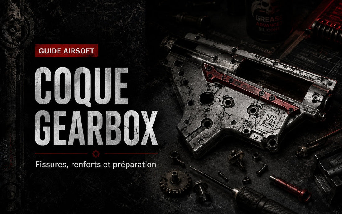 Coque de gearbox AEG : fissures, renforts et préparation
