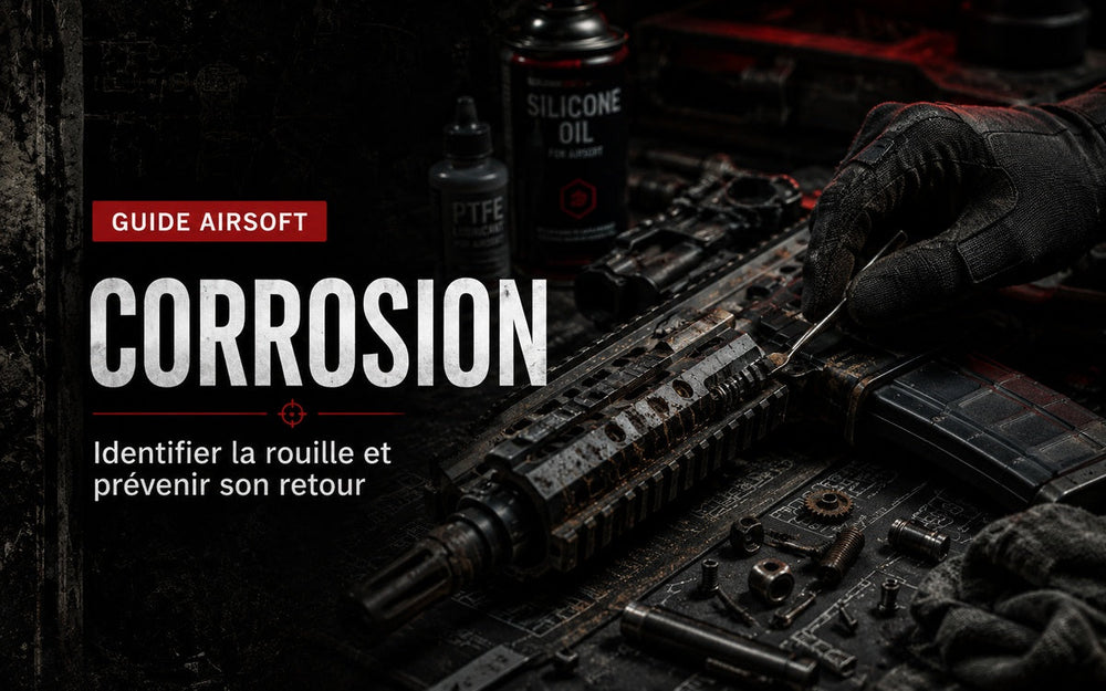 Corrosion sur une réplique Airsoft : identifier la rouille, traiter les zones touchées et prévenir son retour