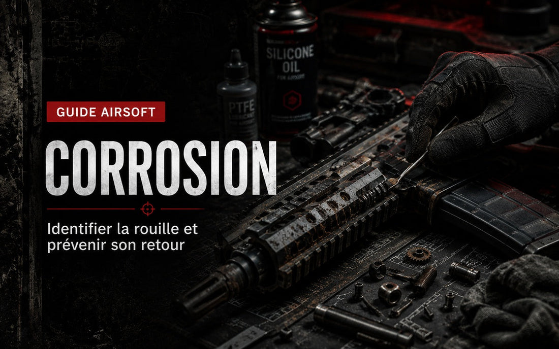 Corrosion sur une réplique Airsoft : identifier la rouille, traiter les zones touchées et prévenir son retour