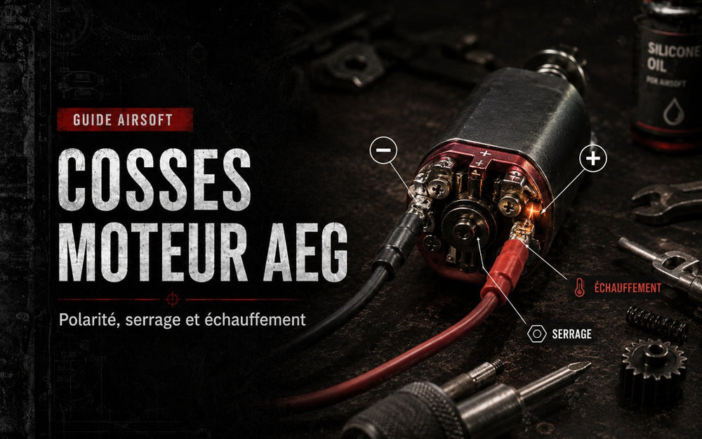 Cosses moteur AEG : polarité, serrage et échauffement