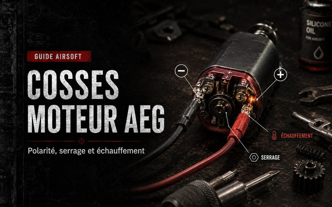 Cosses moteur AEG : polarité, serrage et échauffement