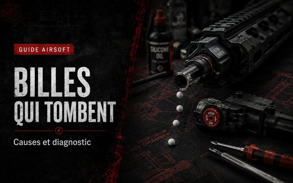 Billes Airsoft qui tombent du canon : causes et diagnostic