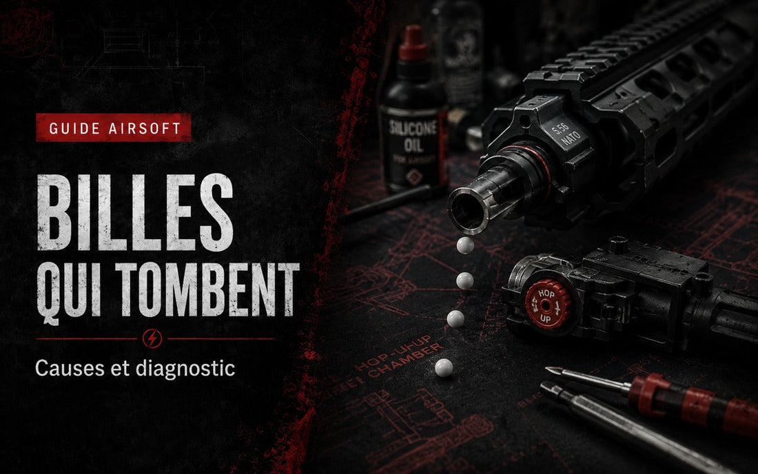 Billes Airsoft qui tombent du canon : causes et diagnostic