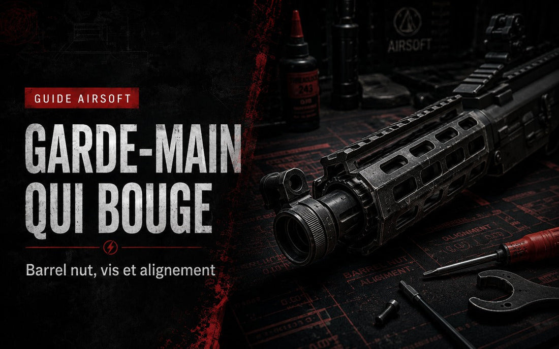 Garde-main Airsoft qui bouge : barrel nut, vis et alignement