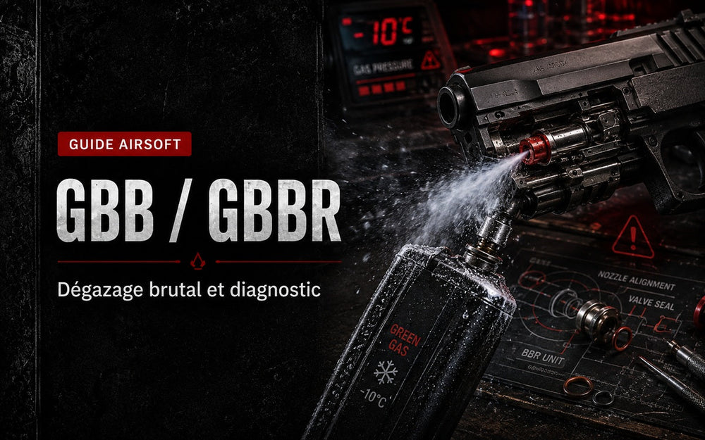 GBB ou GBBR qui dégaze d’un coup : chargeur, valve, nozzle, cycle et température