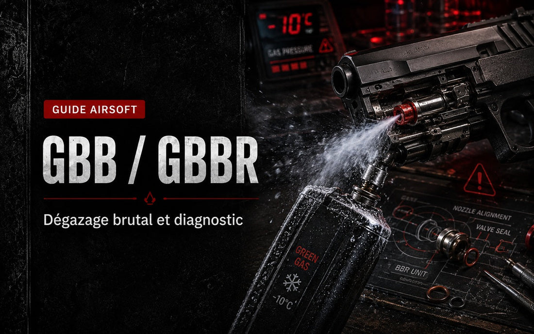 GBB ou GBBR qui dégaze d’un coup : chargeur, valve, nozzle, cycle et température