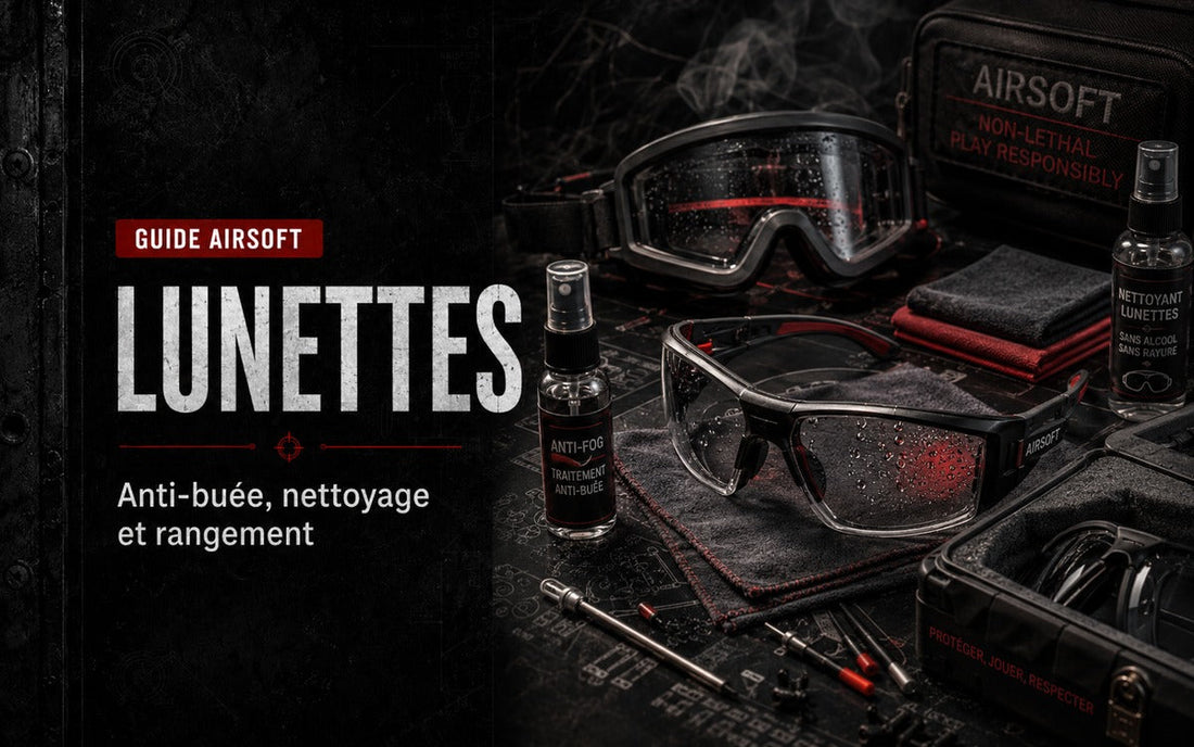 Entretien des lunettes Airsoft : anti-buée, nettoyage et rangement