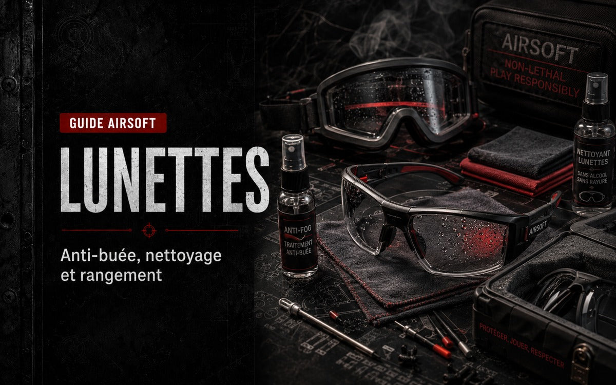 Entretien des lunettes Airsoft : anti-buée, nettoyage et rangement