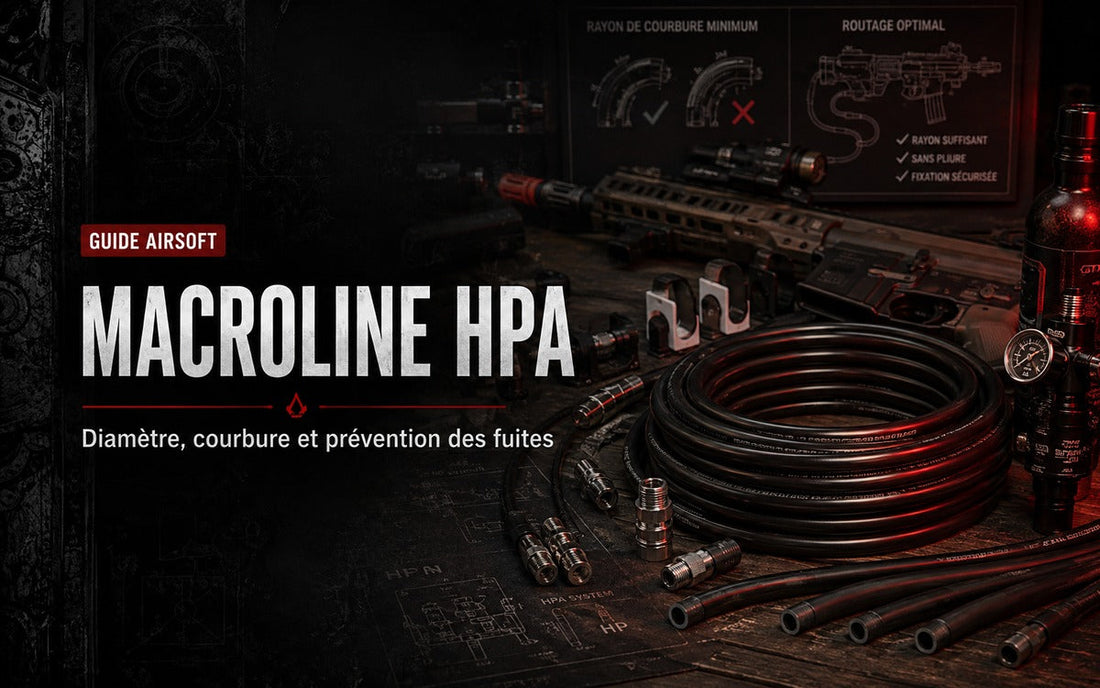 Macroline HPA Airsoft : diamètre, courbure et prévention des fuites