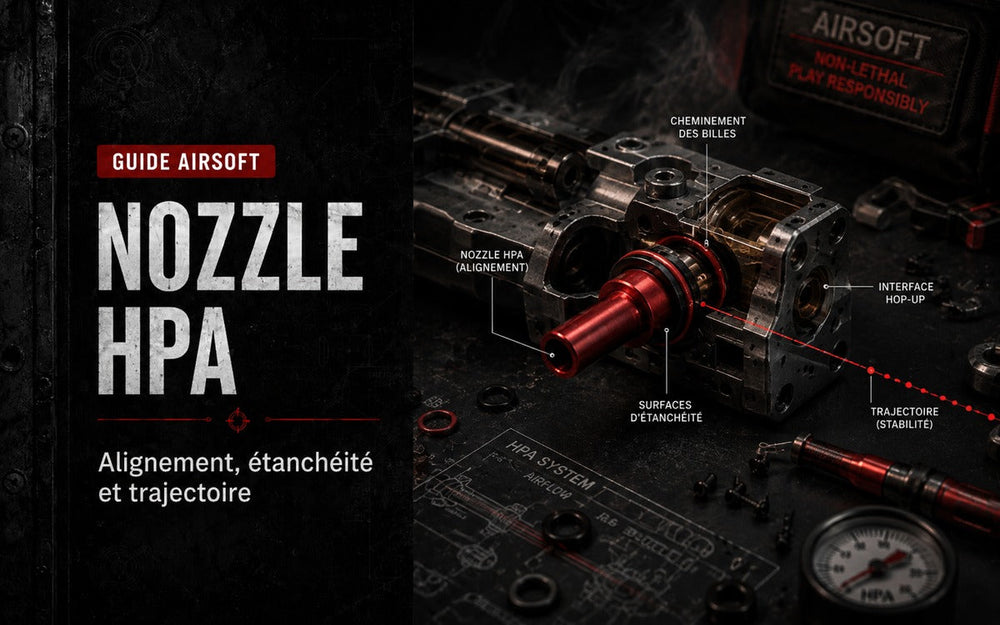 Alignement du nozzle HPA : alimentation, étanchéité et trajectoire