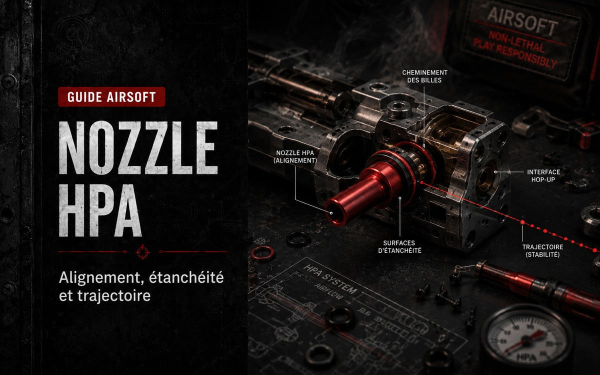 Alignement du nozzle HPA : alimentation, étanchéité et trajectoire