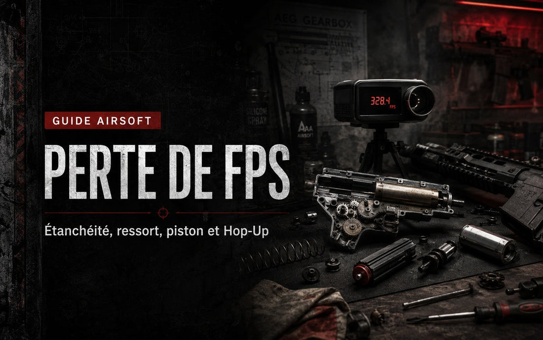 AEG qui perd progressivement des FPS : étanchéité, ressort, piston et Hop-Up