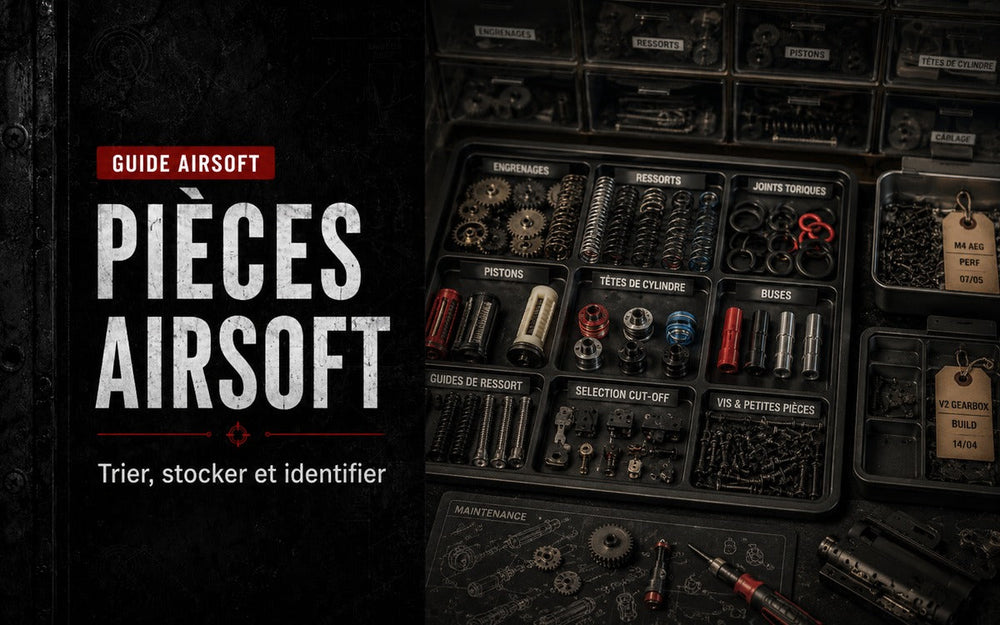Pièces de rechange Airsoft : trier, stocker et identifier
