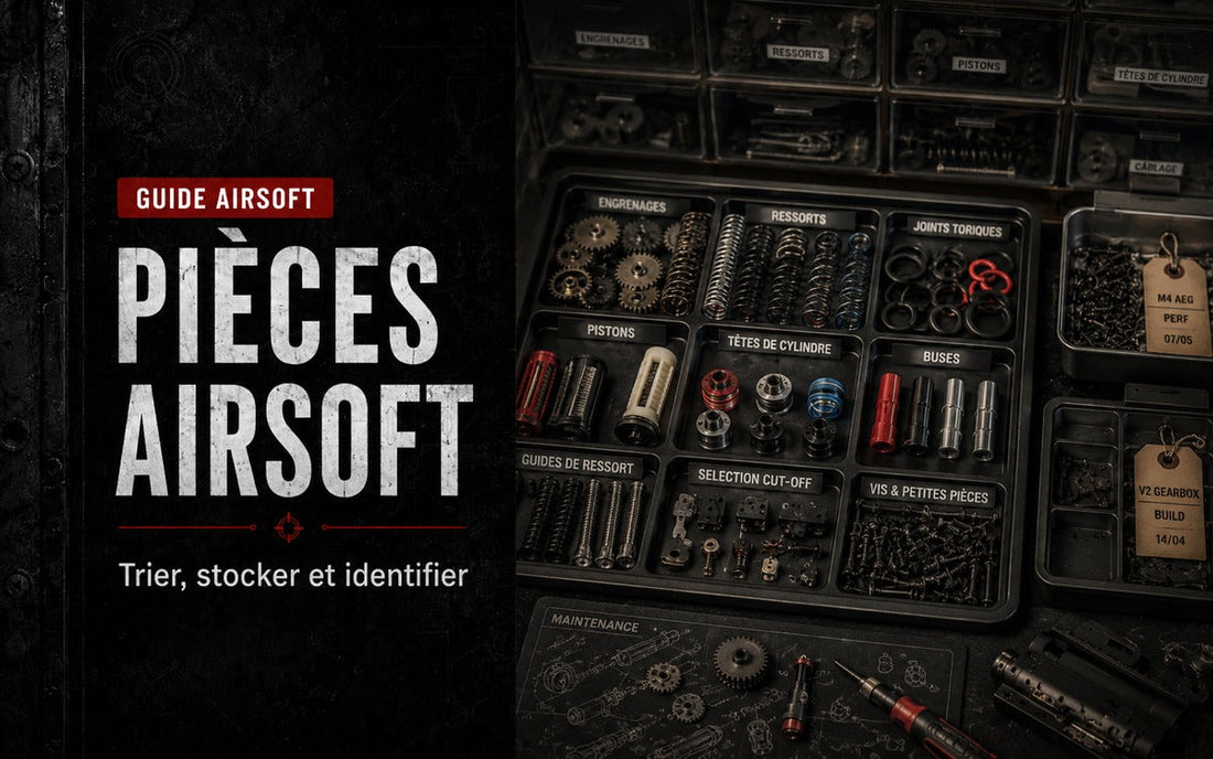 Pièces de rechange Airsoft : trier, stocker et identifier