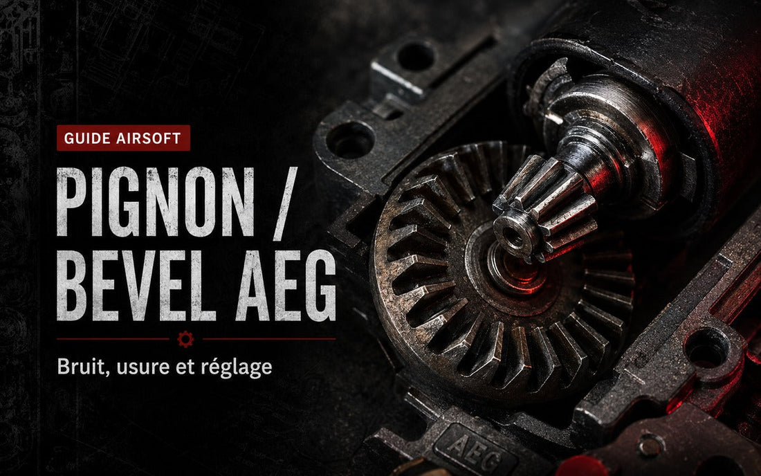 Engrènement pignon moteur / bevel gear AEG : bruit, usure et réglage