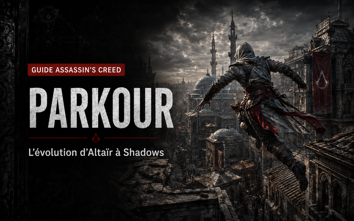Parkour dans Assassin’s Creed : évolution d’Altaïr à Shadows