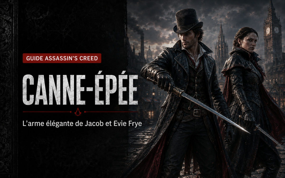 Canne-épée dans Assassin’s Creed Syndicate : l’arme élégante de Jacob et Evie Frye