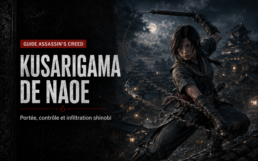 Kusarigama de Naoe dans Assassin’s Creed Shadows : portée, contrôle et infiltration shinobi