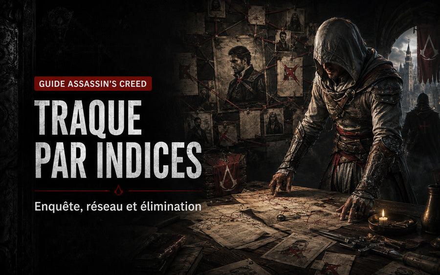 Traque des cibles par indices dans Assassin’s Creed : enquête, réseau et élimination