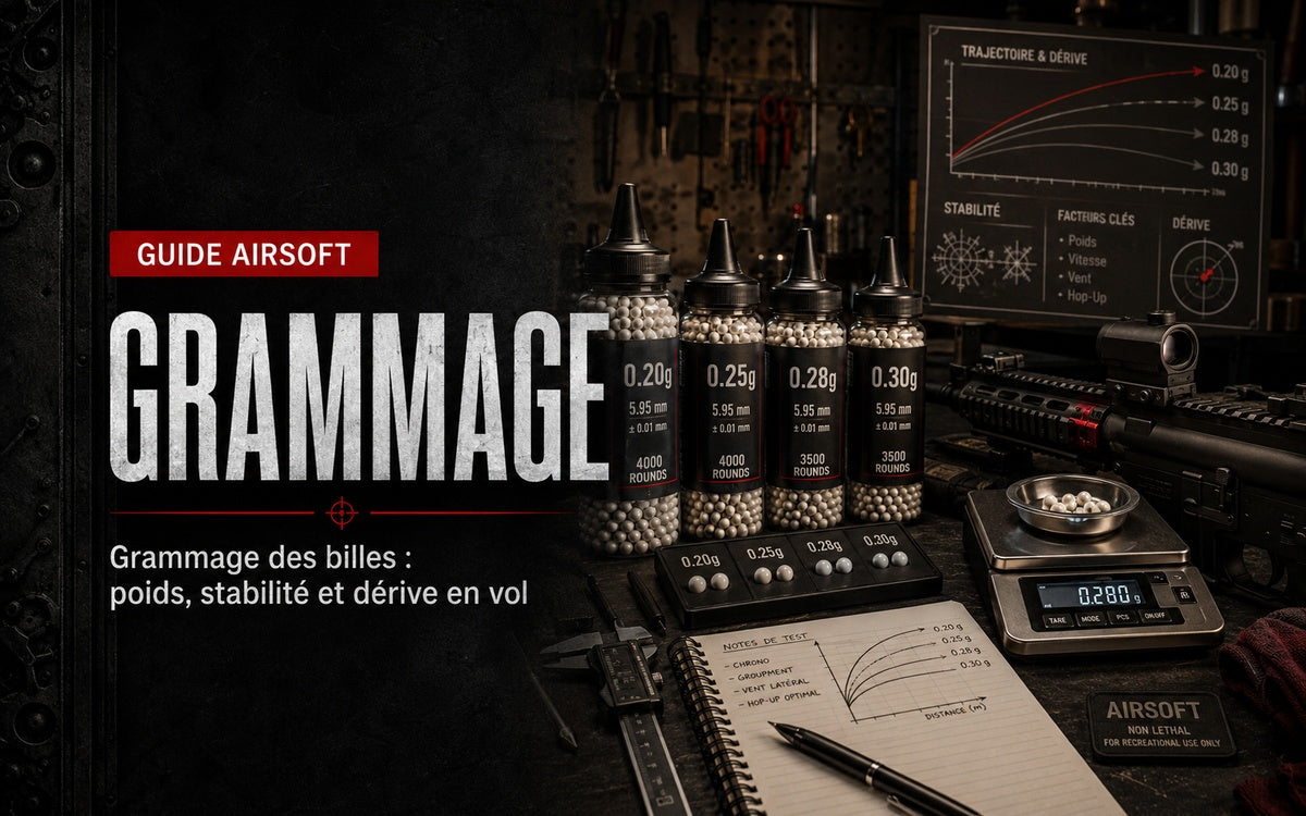 Guide complet des billes Airsoft : grammages, précision, biodégradables