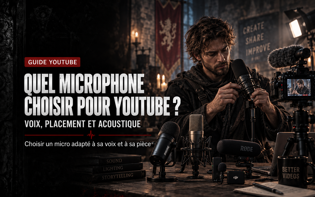 Quel microphone choisir pour YouTube ? Voix, placement et acoustique