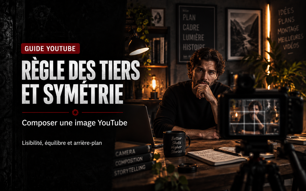 Règle des tiers et symétrie en vidéo : composer une image YouTube