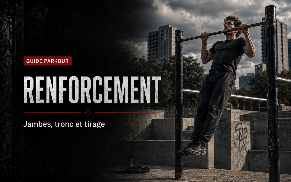 Renforcement pour le Parkour : jambes, tronc et tirage