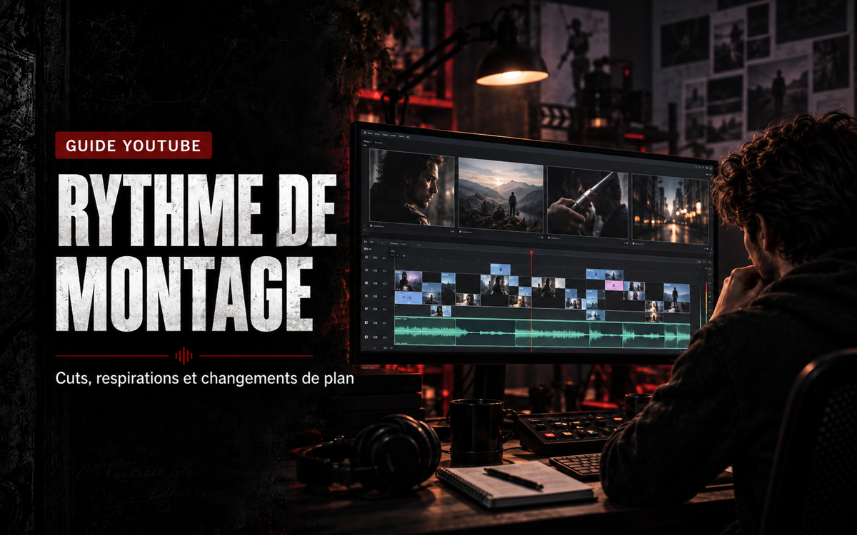 Rythme de montage YouTube : cuts, respirations et changements de plan